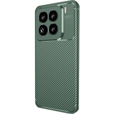 Mey Ithalat®  Xiaomi Mi 15 Pro Kılıf Auto Focus Karbon Kapak - Koyu Yeşil