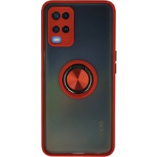 Mey Ithalat®   A54 4g Kılıf Montreal Yüzüklü Silikon Kapak - Kırmızı