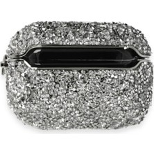 Mey Ithalat®  Airpods Pro (1.nesil) Mira Taşlı Kılıf - Gümüş