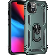 Mey Ithalat®  iPhone 13 Kılıf Sofya Yüzüklü Silikon Kapak - Yeşil