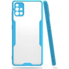 Mey Ithalat®  Samsung Galaxy A71 Kılıf Platin Silikon - Mavi