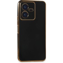 Mey Ithalat®  Vivo Y22 2022 Kılıf Volet Silikon - Siyah