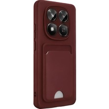 Mey Ithalat®  Xiaomi Redmi Note 15 Pro 5g Kelvin Kartvizitli Silikon - Bordo