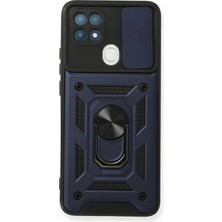 Mey Ithalat®   A15 Kılıf Pars Lens Yüzüklü Silikon - Lacivert