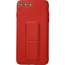 Mey Ithalat®  iPhone 7 Plus Kılıf Coco Deri Standlı Kapak - Kırmızı