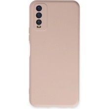 Mey Ithalat®  Vivo Y11S Kılıf Nano Içi Kadife Silikon - Pudra