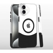 Mey Ithalat®  iPhone 16 Plus Carbon Puzzle Magsafe Kapak - Siyah-2