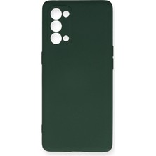 Mey Ithalat®   Reno 5 Pro Kılıf Nano Içi Kadife Silikon - Koyu Yeşil