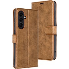 Mey Ithalat®  Samsung Galaxy A26 Kılıf Trend S Plus Kapaklı Kılıf - Taba