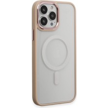 Mey Ithalat®  iPhone 15 Pro Max Kılıf Room Magneticsafe Silikon - Pudra