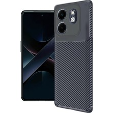 Mey Ithalat®  Infinix Smart 9 Kılıf Auto Focus Karbon Kapak - Lacivert