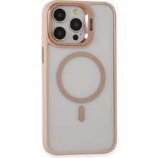 Mey Ithalat®  iPhone 15 Pro Kılıf Roblox Lens Magsafe Standlı Kapak - Pudra