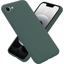 Mey Ithalat®  iPhone 16E Kılıf Nano Içi Kadife Silikon - Koyu Yeşil