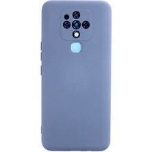 Mey Ithalat®  Tecno Camon 16 Kılıf Nano Içi Kadife Silikon - Gri
