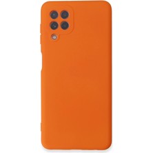 Mey Ithalat®  Samsung Galaxy A22 Kılıf Nano Içi Kadife Silikon - Turuncu