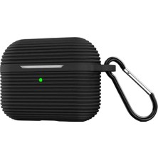 Mey Ithalat®  Airpods Pro 3 (3.nesil) Raven Silikon Kılıf - Siyah