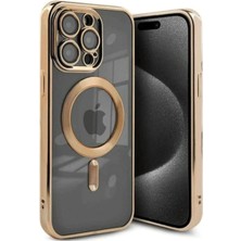 Mey Ithalat®  iPhone 15 Pro Kılıf Kross Magneticsafe Kapak - Gold