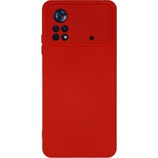 Mey Ithalat®  Xiaomi Poco X4 Pro 5g Kılıf Nano Içi Kadife Silikon - Kırmızı