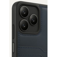 Mey Ithalat®  Realme Note 50 4g Kılıf Sara Kartvizitli Deri Kılıf - Lacivert