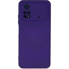 Mey Ithalat®  Xiaomi Poco M4 Pro 4g Kılıf Nano Içi Kadife Silikon - Mor
