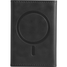 Mey Ithalat®  Tema Magsafe Deri Kartlık - Siyah