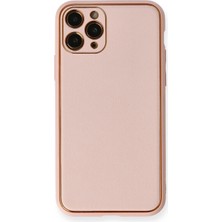 Mey Ithalat®  iPhone 11 Pro Kılıf Coco Deri Silikon Kapak - Pembe