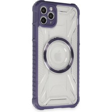 Mey Ithalat®  iPhone 11 Pro Max Kılıf Prag Magneticsafe Kapak - Derin Mor