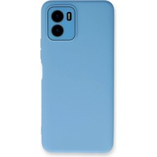 Mey Ithalat®  Vivo Y15S Kılıf Lansman Glass Kapak - Mavi