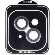 Ematcrt Mey Ithalat®  iPhone 14 Pvd Metal Kamera Lens - Siyah