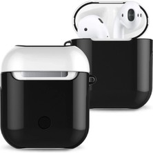 Mey Ithalat®  Airpods 2 (2.nesil) 3in1 Kılıf - Siyah-Beyaz