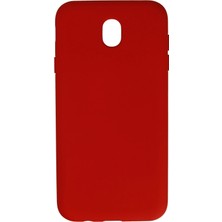 Mey Ithalat®  Samsung Galaxy J7 Pro / J730 Kılıf Nano Içi Kadife Silikon - Kırmızı