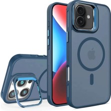 Mey Ithalat®  iPhone 16 Plus Flet Lens Magsafe Kapak - Lacivert