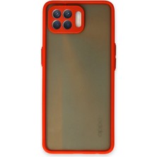 Mey Ithalat®   Reno 4 Lite Kılıf Montreal Silikon Kapak - Kırmızı