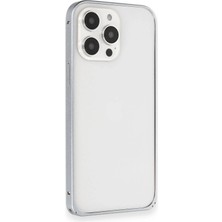 Mey Ithalat®  iPhone 15 Pro Max Metal Bumper Mat Kapak - Gri