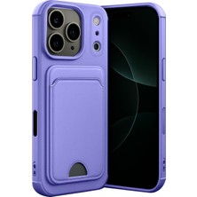 Mey Ithalat®  Apple iPhone 17 Pro Kelvin Kartvizitli Silikon - Lila