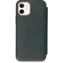 Mey Ithalat®  iPhone 12 Kılıf Dolpin Kapaklı - Koyu Yeşil