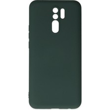 Mey Ithalat®  Xiaomi Redmi 9 Kılıf Nano Içi Kadife Silikon - Koyu Yeşil