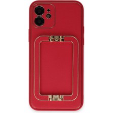 Mey Ithalat®  iPhone 12 Kılıf Coco Elit Kapak - Kırmızı