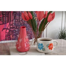 Klasik Stilize Çiçek Kupa Bardak Mug 200ML