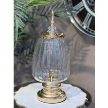 YNSK Venedik 3,5 Lt Musluklu Şeffaf Cam Sebil Şerbetlik Meşrubatlık Ikramlık Sürahi