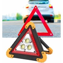 Esranın Dünyası Mey Ithalat® Solar Şarjlı Çok Fonksiyonlu Reflektör Işıklı Ikaz Lambası Acil Durum Reflektörü Acil Durum Uyarı Lambası