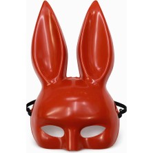 Colezium Uzun Kulaklı Kırmızı Lüks Tavşan Maskesi