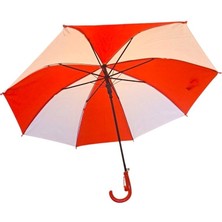 Eleven Markets Kırmızı Beyaz Şemsiye Çocuk Şemsiyesi 6-12 Yaş