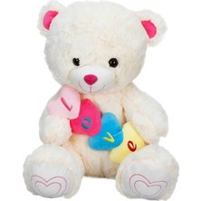 Esranın Dünyası Mey Ithalat® 1526 Kalpli Peluş Ayı 48 cm -