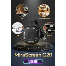 L'edoren G20 Wireless Dongle 4K UHD 2.4 G Görüntü Aktarıcı Mirascreen Kaliteli