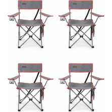 Kılıçaslan Camp Madfox4'lü  Trekmate Strap Katlanır Outdoor Koltuk Kırmızı