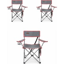 Kılıçaslan Camp Madfox 3'lü Trekmate Strap Katlanır Outdoor Koltuk Kırmızı