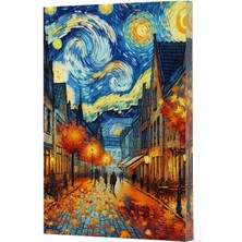 Van Gogh 3 - Sokak Çizgili Yan Boyamalı Defter