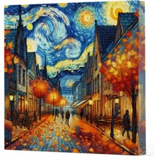 Van Gogh 3 Sokak - Çizgisiz Yan Boyamalı Defter