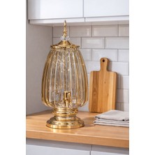 YNSK Venedik 3,5 Lt Musluklu Şeffaf Cam Sebil Şerbetlik Meşrubatlık Ikramlık Sürahi